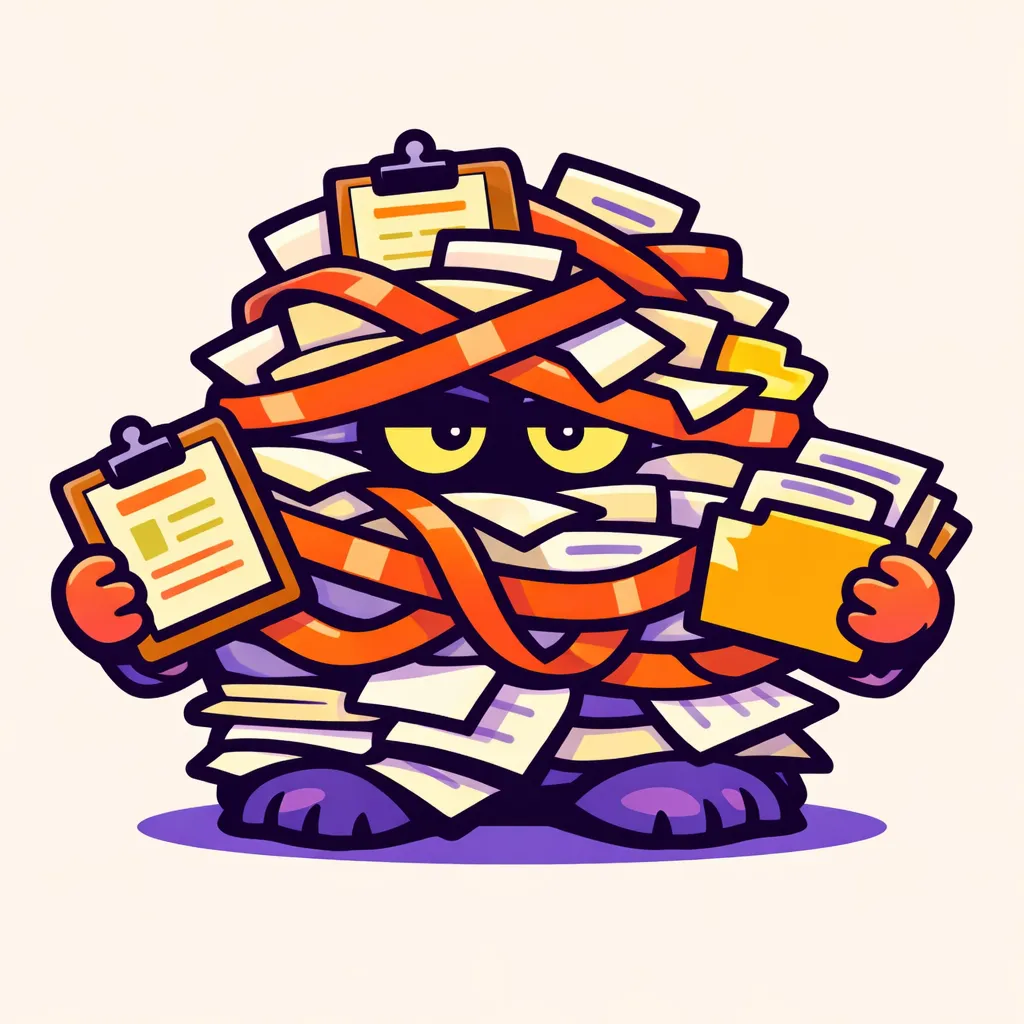 The paperwork monster — bureaucracy personified